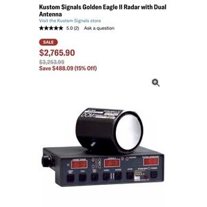 Kustom Signals Golden Eagle II Ka-Band Police Radar NIB